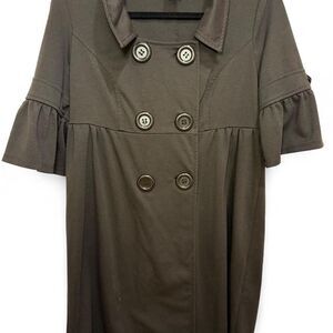 Candie's Women's Vintage 2000s Black Double Breasted Button Classic Dress